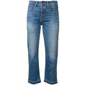 Veronica Beard Splatter Paint Ines High Rise Jeans